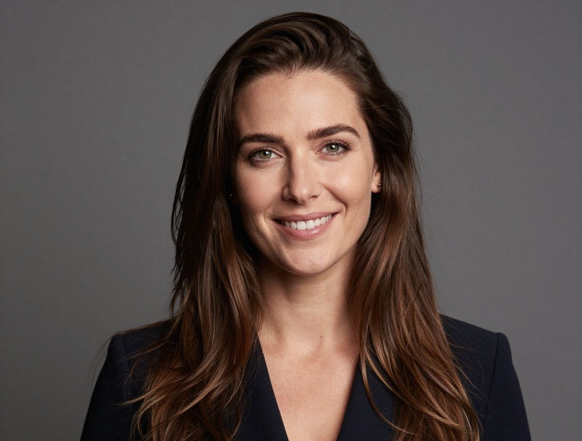 Porträt einer jungen Frau namens Sophie, weiches natürliches Licht, offenes entspanntes Lächeln