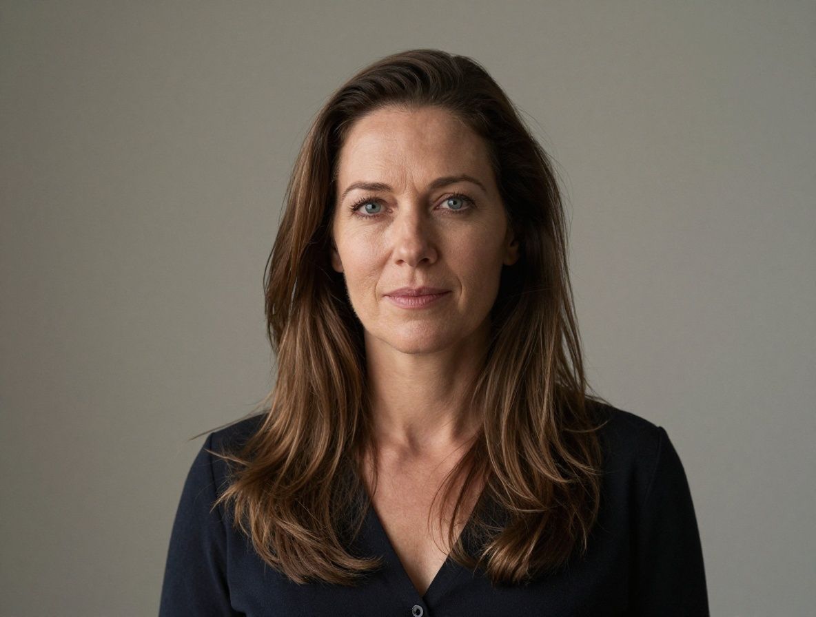 Porträt einer Frau namens Claudia, sanftes natürliches Seitenlicht, nachdenklich entspannter Blick